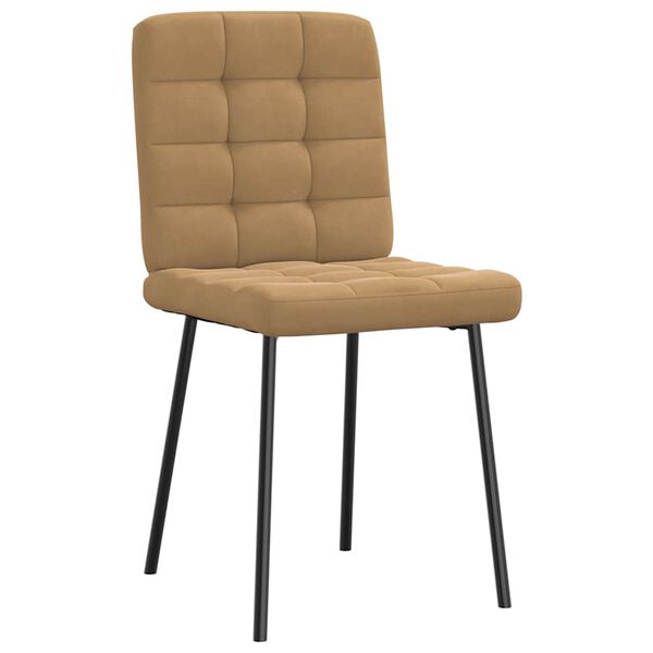 vidaXL Esszimmerst&uuml;hle 6 Stk. Braun Samt