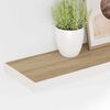 vidaXL Schweberegal Eichen-Optik und Wei&szlig; 80x23,5x3,8 cm MDF