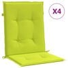 vidaXL Gartenstuhlauflagen f&uuml;r Niedriglehner 4Stk Knallgr&uuml;n 100x50x3cm