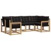 vidaXL Outdoor-Sofagarnitur 6 stk. 6-Sitzer Wei&szlig; und Schwarz