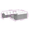 vidaXL 11-tlg. Garten-Sofagarnitur mit Kissen Beige Poly Rattan