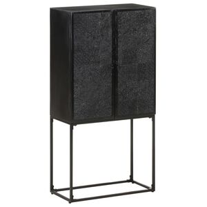 vidaXL Sideboard Schwarz 60x30x120 cm Massivholz Akazie und Mango
