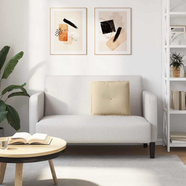 vidaXL Rückenkissen Creme 50 x 45 cm Mikrofaserstoff