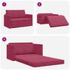 vidaXL Schlafsofa 110cm Weinrot Samt