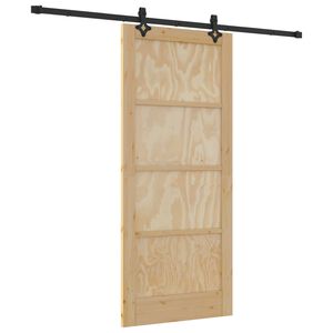 vidaXL Schiebet&uuml;r ORKDAL 86 x 198,5 cm Massives Kiefernholz Natur