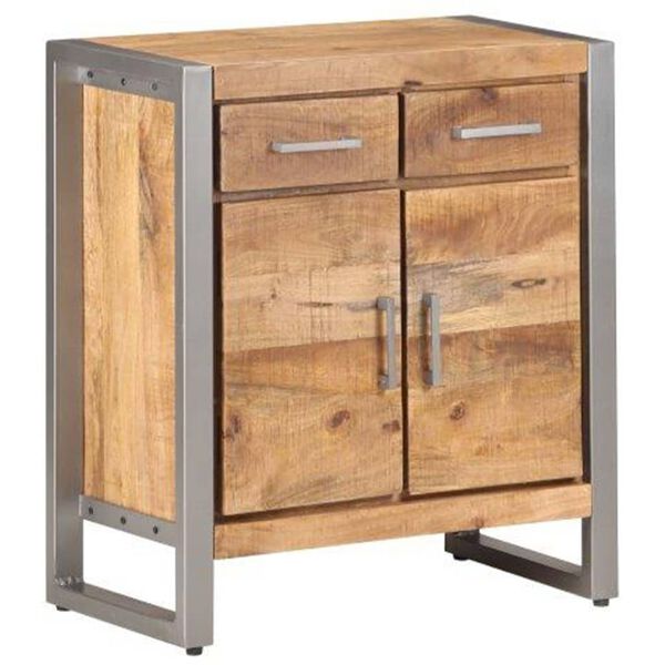 vidaXL Sideboard 60x35x72 cm Raues Mangoholz