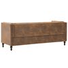 vidaXL Chesterfield-Sofa 3-Sitzer Stoffpolsterung Braun Wildlederoptik