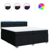 vidaXL Boxspringbett mit Matratze Schwarz 200x200 cm Stoff