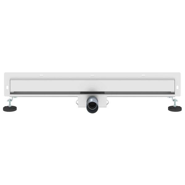 vidaXL Wandmontierter Duschablauf Silber 70 cm Edelstahl 304