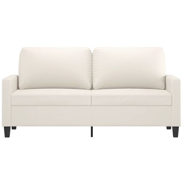 vidaXL 2-Sitzer-Sofa Creme 140 cm Kunstleder