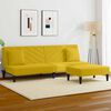 vidaXL 2-tlg. Sofagarnitur mit Kissen Gelb Samt