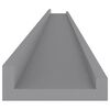 vidaXL Wandregale 4 Stk. Grau 115x9x3 cm