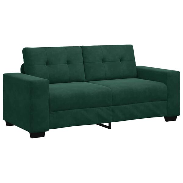 vidaXL Zweisitzer-Sofa Dunkelgr&uuml;n 180x77x82 cm Samt