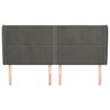 vidaXL Kopfteil mit Ohren Dunkelgrau 163x23x118/128 cm Samt