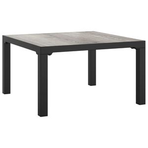 vidaXL Garten-Couchtisch Grau 55x55x31 cm DPC und Stahl