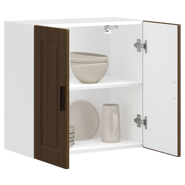 vidaXL K&uuml;chen-H&auml;ngeschrank Porto Braun Eichen-Optik Holzwerkstoff