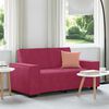 vidaXL 2-Sitzer-Sofa Weinrot 120 cm Samt