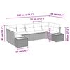 vidaXL Gartensofa-set mit Kissen 7 pcs Beige Poly-Rattan