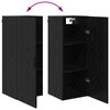 vidaXL Highboard Schwarz Eichen-Optik 34,5 x 34 x 180 cm Holzwerkstoff