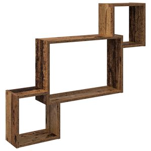 vidaXL Wandregal Wandhalterung Altholz 91,5 x 15 x 76 cm Holzwerkstoff