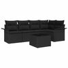 vidaXL Gartensofa-set mit Kissen 6 pcs Poly-Rattan