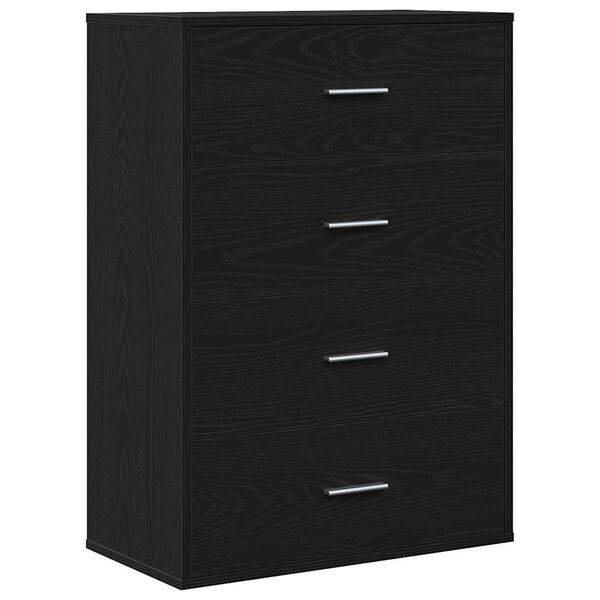 vidaXL Sideboard Schwarz Eichen-Optik 60 x 31 x 84 cm Holzwerkstoff