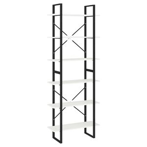 vidaXL Standregal Hoch Wei&szlig; 80x30x210 cm Massivholz Kiefer
