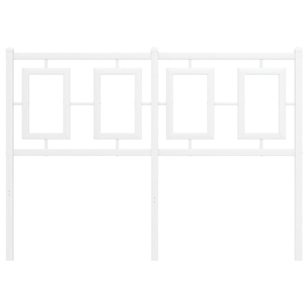 vidaXL Ersatz-Kopfteil Metall Wei&szlig; 120 cm