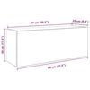 vidaXL Bad-Wandschrank Grau Sonoma 80x25x30 cm Holzwerkstoff