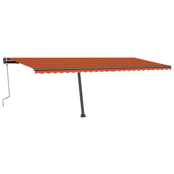 vidaXL Standmarkise Manuell Einziehbar 600x350 cm Orange/Braun