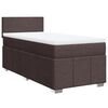 vidaXL Boxspringbett mit Matratze Dunkelbraun 90x190 cm Stoff