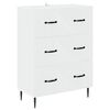 vidaXL Schubladenschrank Wei&szlig; 66 x 34,5 x 89,5 cm Holzwerkstoff