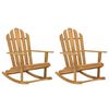 vidaXL Adirondack-Schaukelst&uuml;hle 2 Stk. Massivholz Teak