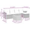 vidaXL 6-tlg. Garten-Sofagarnitur mit Kissen Beige Poly Rattan