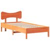 vidaXL Massivholzbett ohne Matratze Wachsbraun 90x190 cm Kiefernholz