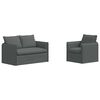 vidaXL Sofa 2 pcs Dunkelgrau