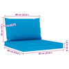 vidaXL 10-tlg. Garten-Lounge-Set mit Kissen in Hellblau
