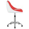 vidaXL Esszimmerst&uuml;hle 2 Stk. Drehbar Rot und Wei&szlig; Kunstleder