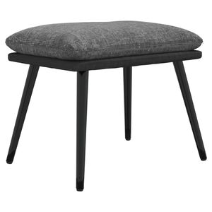 vidaXL Fu&szlig;hocker Hellgrau 45x29,5x35 cm Stoff und Kunstleder