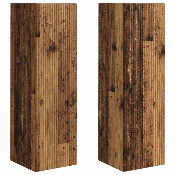 vidaXL TV-Wandschrank 2 pcs Altholz 30 x 31 x 100 cm Holzwerkstoff