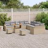 vidaXL Garten-Sofa-Set mit Kissen mit Kissen 13 pcs Beige und Hellgrau