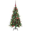 vidaXL K&uuml;nstlicher klappbarer Weihnachtsbaum Gr&uuml;n 120 cm PE und PVC