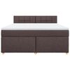 vidaXL Boxspringbett mit Matratze Dunkelbraun 180x200 cm Stoff