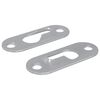 vidaXL Schl&uuml;sselloch-H&auml;nger 2 Stk. Silber 45 x 16 x 3.5 mm Eisen