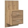 vidaXL Kopfteil mit Schrank 3 pcs Artisan-Eiche Holzwerkstoff