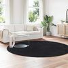 vidaXL Teppich Shaggy Hochflor NAVARRA Schwarz 240x240 cm Polyester