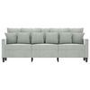 vidaXL 3-Sitzer-Sofa Hellgrau 180 cm Samt