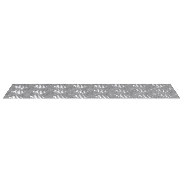 vidaXL Treppe Tritt Rechtwinklig 4 pcs Silber 60 x 20 cm Aluminium