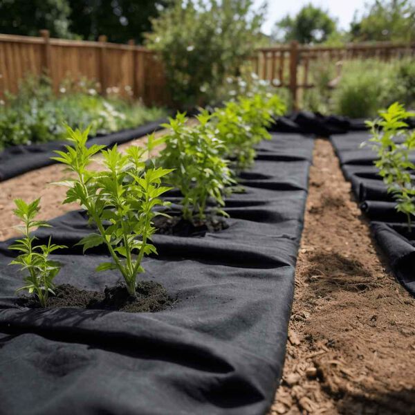 vidaXL Geotextil-Vlies Schwarz 1x10 m Polyesterfaser