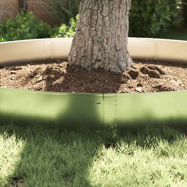 vidaXL Rasenkanten 5 pcs Silber 100 x 25 x 0,07 cm Verzinkter Stahl